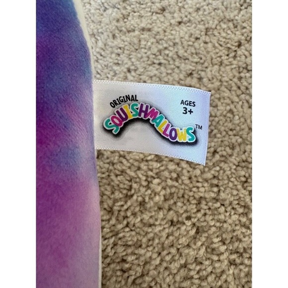 NWT Squishmallows Hallie Narwhal Plush Toy Pastel Tie-Dye Colors Cute & Cuddly - Picture 8 of 9